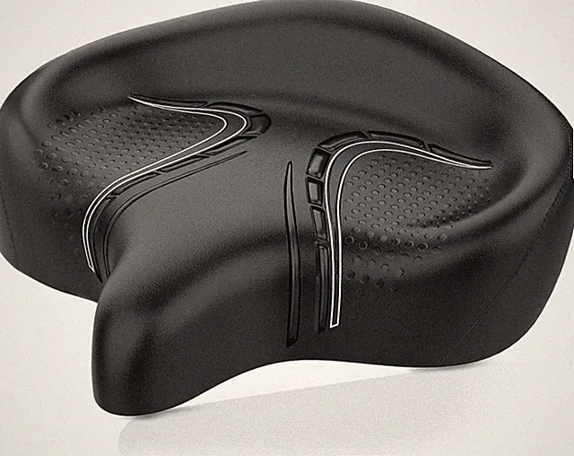 Oversized Bike Seat, Wide Bicycle Saddle Novel Backrest Design for Electric Bike